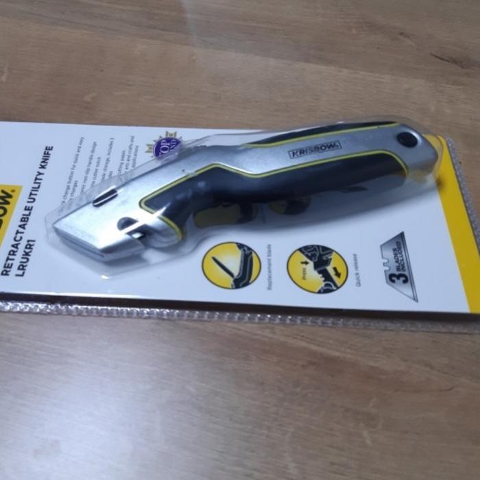 Gambar Krisbow Retractable Quick Change Utility Knife Pisau Cutter Carter - Retract Knife dari SteampowFIN undefined Tokopedia