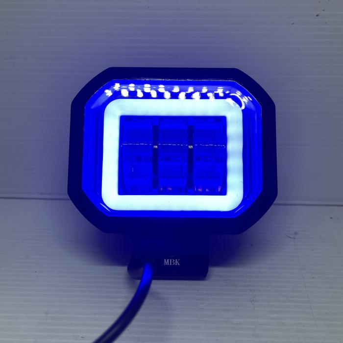 Gambar LAMPU TEMBAK DAYMAKER 3 LENSA KOTAK 2 WARNA CAHAYA KUNING PUTIH UKURAN - Biru, LIST dari DJH ONLINE SHOP undefined Tokopedia
