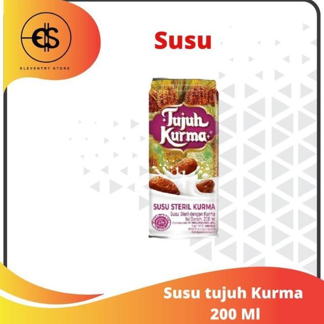 Gambar [TERLARIS] SUSU STERIL TUJUH KURMA 200 ML - 1 PACK = 12 PCS dari moccasinmart undefined Tokopedia