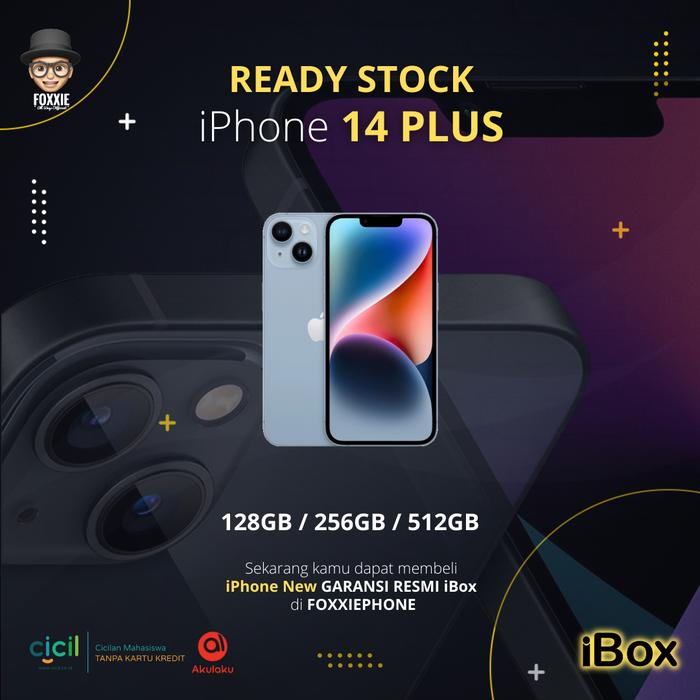 Gambar iPhone 14 PLUS 128GB 256GB 512GB GARANSI RESMI IBOX / TAM / ERAJAYA - Biru, 128 gb dari foxxiephone undefined Tokopedia