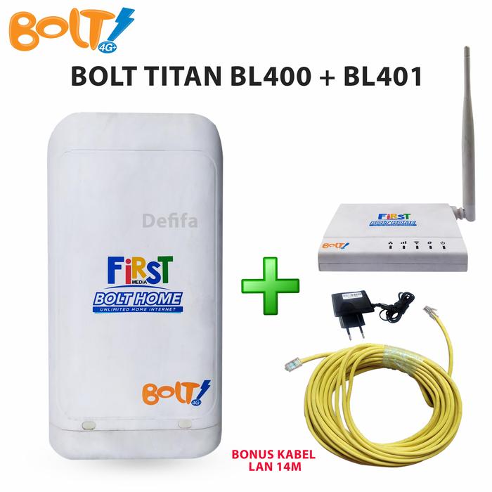 Gambar Paket Modem Router BOLT TITAN BL401 BL400 UNLOCK Wifi - Paket 1 dari Defifa Moslem Store undefined Tokopedia