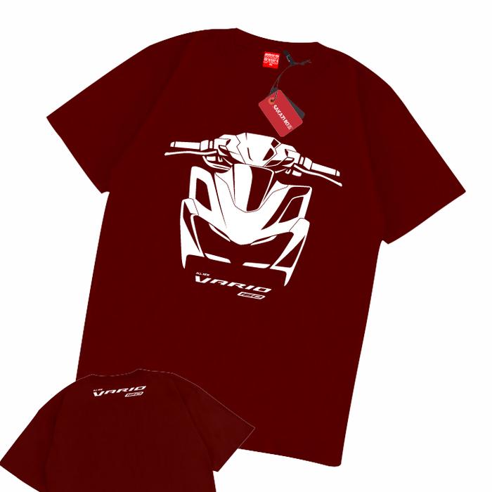 Gambar SAKAZUKI Kaos Baju Motor HONDA ALL NEW VARIO 160 siluet Kaos Otomotif - V2 MARUN, 5XL dari SAKAZUKI undefined Tokopedia