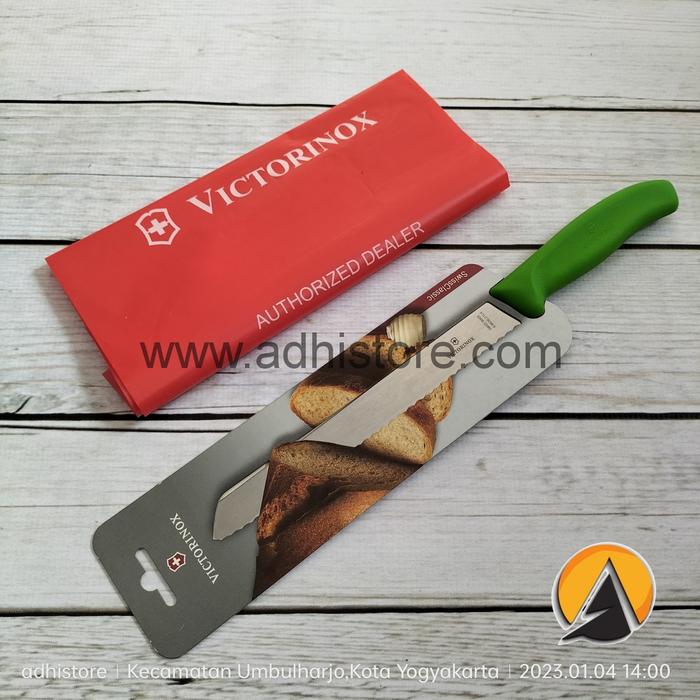 Gambar bread knife pisau roti victorinox 21 cm original 6.8636.21L4B hijau dari pusat pisau undefined Tokopedia