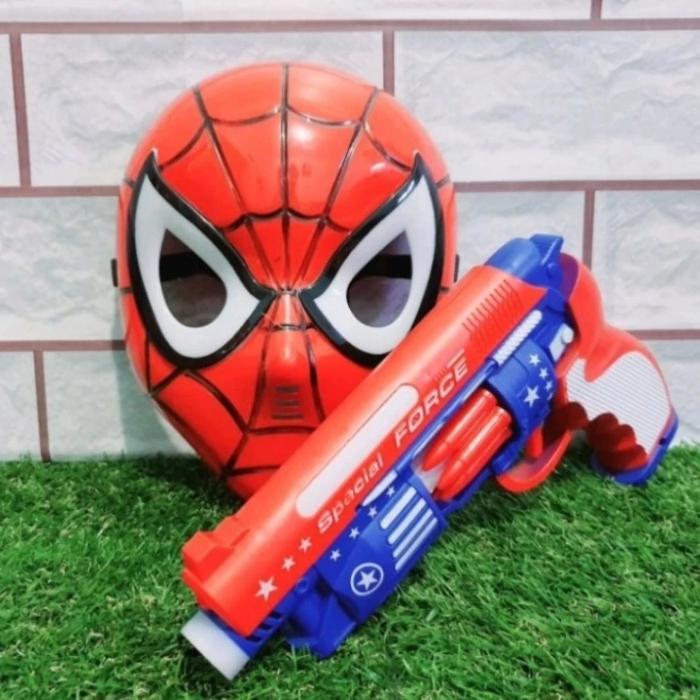 Gambar Mainan Set Spiderman Tembakan dan Topeng Pistolan Tembak Anak Edukatif - Spiderman dari Zefa AL Shop 21 undefined Tokopedia