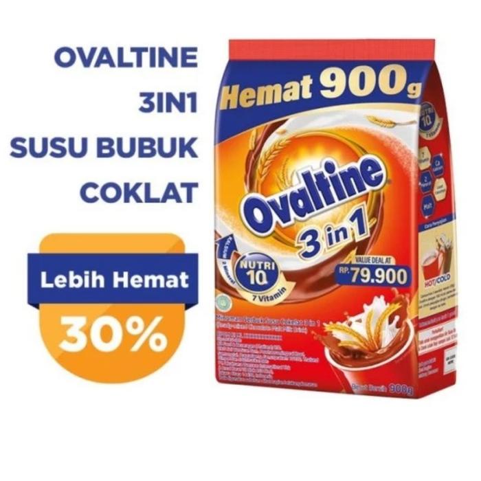 Gambar Ovaltine 3in1 900g/minuman serbuk coklat dari safira.online.shop undefined Tokopedia