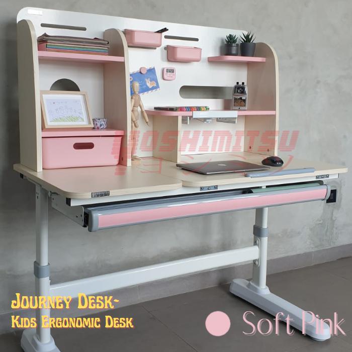 Gambar yoshimitsu journey meja belajar anak ergonomis adjustable desk - soft pink dari CHESS.MAKMUR undefined Tokopedia