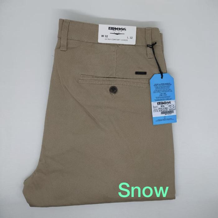 Gambar Celana CHINOS Pria SLIM FIT BOSS Stretch -ZG BOSS-Slim fit #KatunChino - 30, Dark Khaki dari Urbandenim undefined Tokopedia