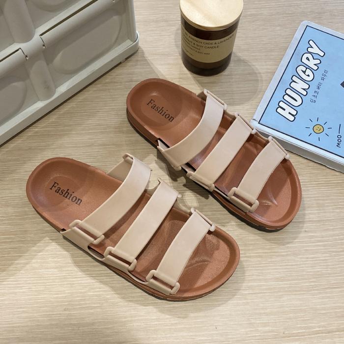 Gambar Sandal Slip On Wanita Korea Import Wanita Soft Casual Women Slippers - Brown, 36 dari ARR Store Indonesia undefined Tokopedia
