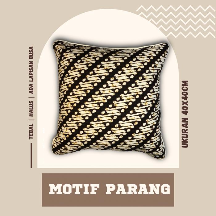 Gambar Sarung bantal sofa batik 40x40cm - PARANG, SARUNG BANTAL dari BATIK FAIR PEKALONGAN undefined Tokopedia