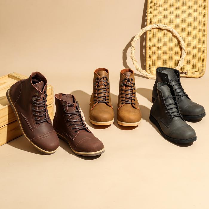 Gambar sepatu boot pria sepatu touring sepatu bikers model warior - 45, B (LENGKAP) dari flaviobostonofficial undefined Tokopedia