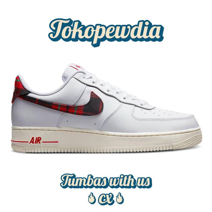 Jual Nike Air Force '07 LV8 Plaid White University Red Stadium
