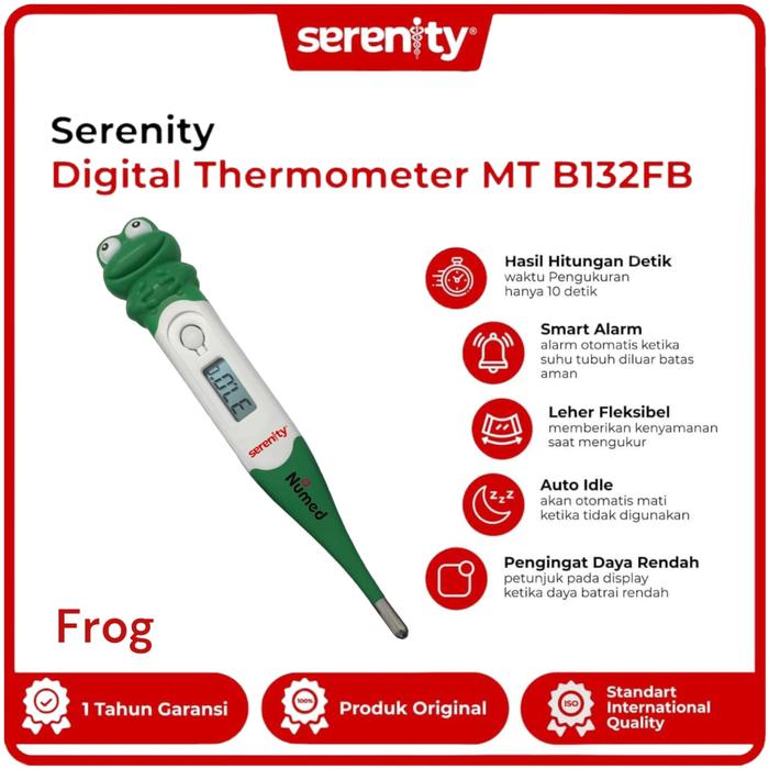 Gambar Thermometer Digital Flexible Karakter Serenity MT-B132BF - FROG dari numed undefined Tokopedia