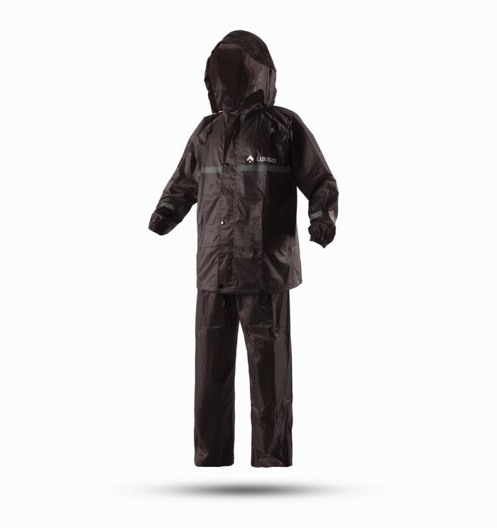 Gambar Jas Hujan LUXIGO HYPER01 Raincoat Polyester Seam Seal Waterproof - Hitam, M dari LUXIGO RAIN WEAR undefined Tokopedia