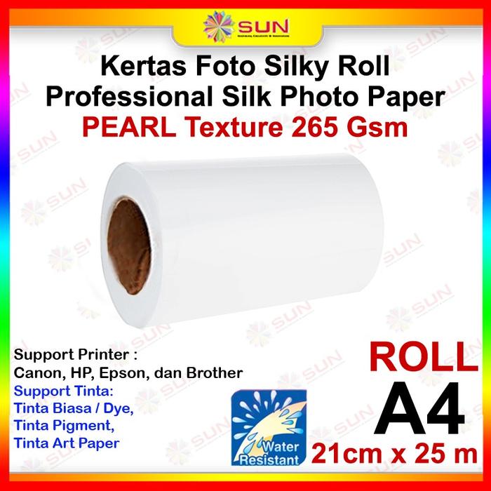 Gambar Kertas Foto SIlky Roll Texture A3 265 Kulit Jeruk - SUN Professional Silky 265 A4, Motif Pearl & Satin ( Support epson/canon/hp/brother ori/dye/pigment/art paper ink - 664, 003, 673, 790, 810, BT5000, GT51 52) - Pearl A4 Roll, Surabaya dari Sun Indonesia undefined Tokopedia
