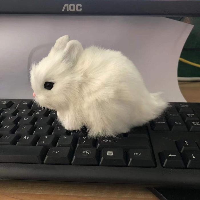 Jual Boneka Anak Kelinci Simulasi Pajangan Meja Plush Rabbit Bunny ...