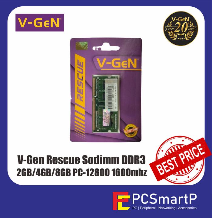 Jual Sodimm DDR3 PC-12800 1600Mhz 2GB/4GB/8GB RAM Laptop/NB V-GeN