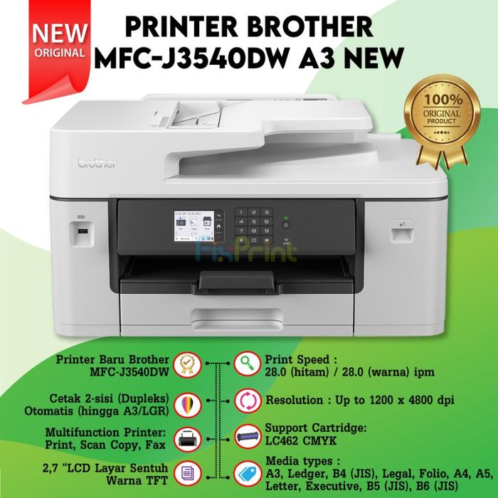 Gambar Printer Brothr MFC-J3530DW Printer A3 Print Scan Copy Wireless Fax - MFC J3540DW dari FixPrint Semarang undefined Tokopedia