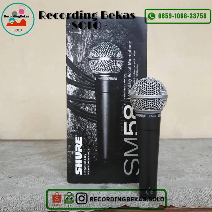 Gambar Mic Dynamic Shure SM58 Original dari Recordingbekas.solo undefined Tokopedia