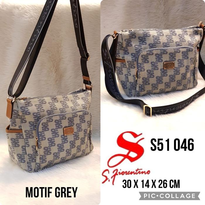 Jual TAS SELEMPANG SFIORENTINO WANITA IMPORT 046 MOTIF - Kota 