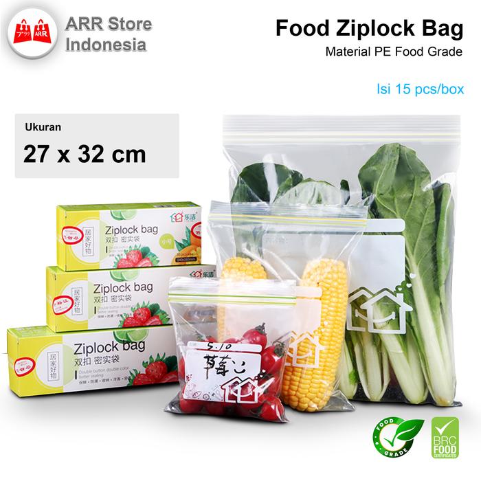 Gambar Plastik Kulkas Penyimpanan Reusable Food Storage Plastik Ziplock - Large dari ARR Store Indonesia undefined Tokopedia