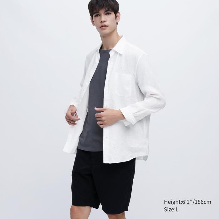 Gambar Kemeja Uniqlo basic original store kemeja pria - Putih, M dari DroidOne undefined Tokopedia