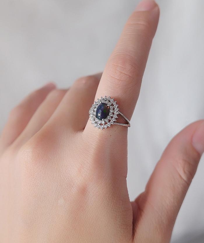 Gambar Sapphire opal ring - Black opal dari Thegoodsoul.id undefined Tokopedia