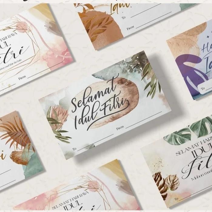 Gambar GIFT CARD EDISI LEBARAN MIX MOTIF RANDOM ISI 10 PCS dari dambishopp undefined Tokopedia