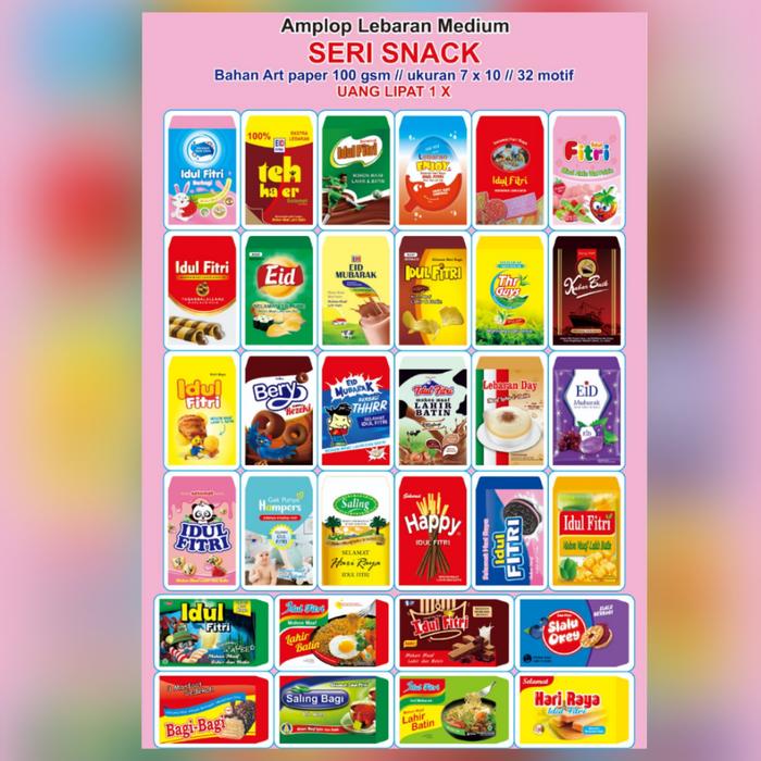 Gambar GROSIR/ ECER AMPLOP LEBARAN/ ANGPAU LEBARAN MURAH/ AMPLOP LEBARAN - Seri Snack dari UyanShop undefined Tokopedia