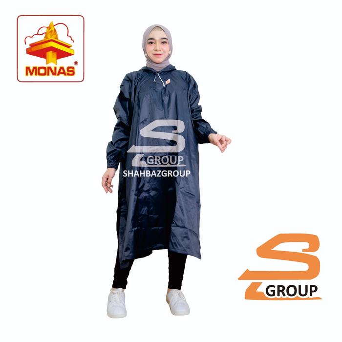 Gambar Jas Hujan Ponco Lengan Nylon N22 - MONAS by Elephant Brand - blue navy dari ShahbazGroup undefined Tokopedia