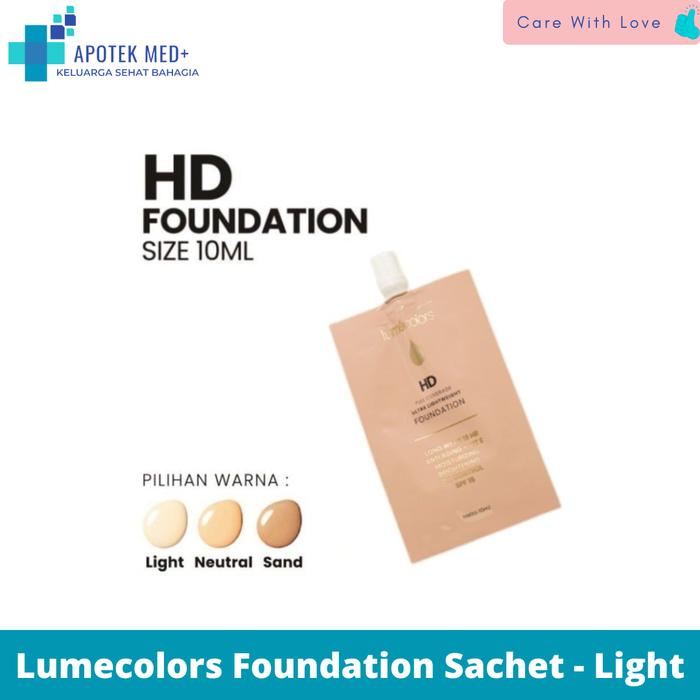 Gambar Lumecolors Foundation Sachet Neutral Light Sand 10ML HD Coverage - 2SCBB dari Apotek Med+ undefined 3 Tokopedia
