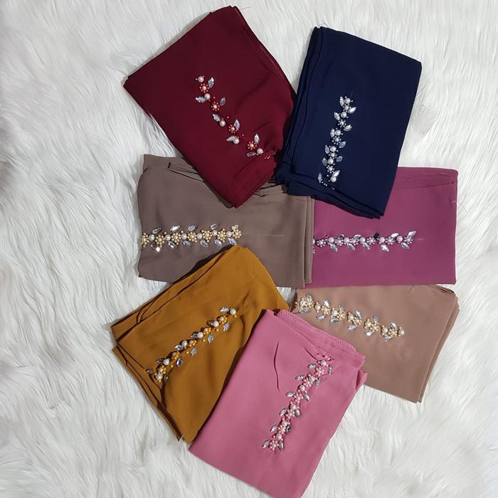 Gambar Pashmina Manik Payet Bling Bling Kerudung Jilbab Pesta Mutiara Terbaru - RANDOM dari kanara.daily1 undefined Tokopedia