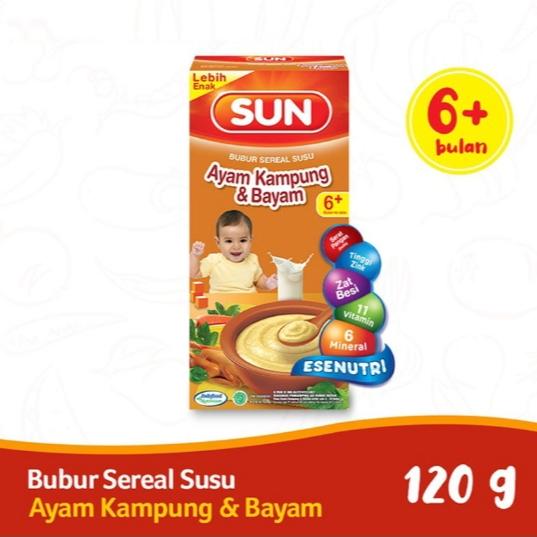 Gambar SUN Bubur Bayi Ayam Kampung & Bayam 120 g dari farizashop1 undefined Tokopedia