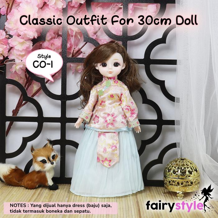 Gambar Classic Oriental Outfit Baju Dress untuk Boneka BJD Pivotal 30cm - CO-1 dari Fairy Style Doll undefined Tokopedia
