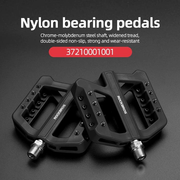Gambar Rockbros Nylon Pedal Sepeda DU Bearing MTB Seli Roadbike 3721 - 1001-Black dari vesantra undefined Tokopedia