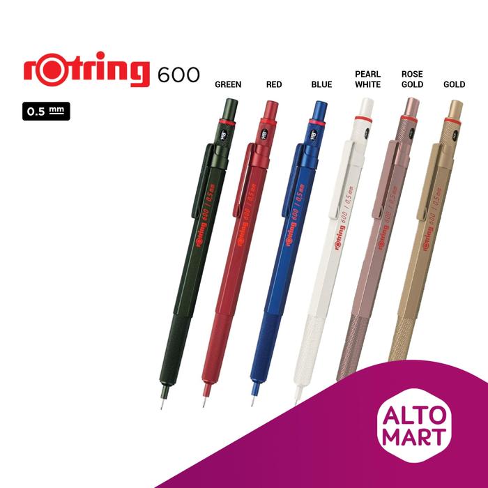 Gambar Rotring 600 Mechanical Drafting Pencil 0.5 0.7 mm - 0.5 mm, RED dari Alto Mart undefined Tokopedia