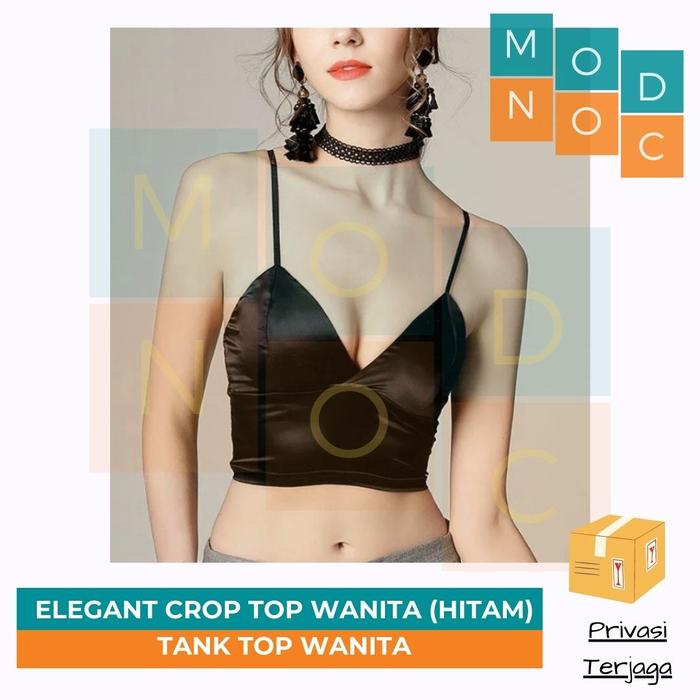 Gambar Tank Top Sexy Elegant Wanita Party Crop Top Pakaian Dalam Atasan - Hitam dari Modnoc Store undefined Tokopedia
