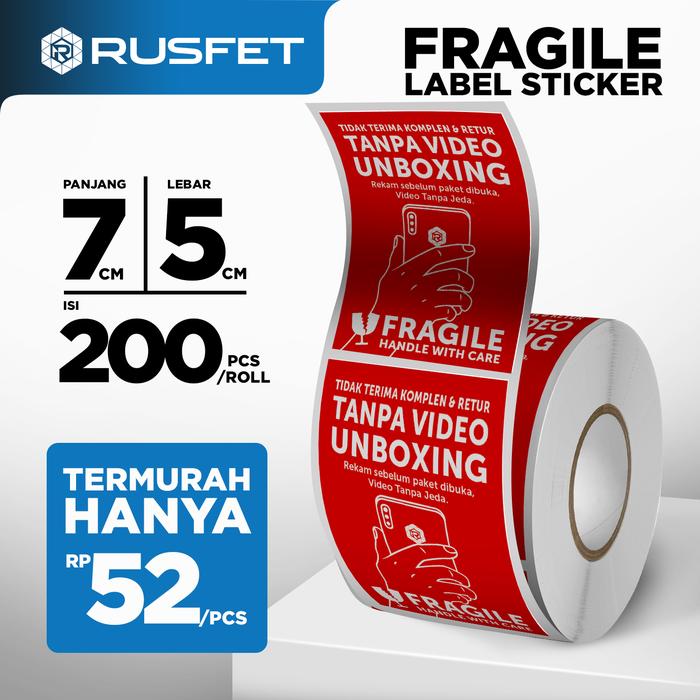 Gambar Stiker Unboxing/Label Video Unboxing/Sticker Unboxing Label Pengiriman - Stiker Unboxing, 5cm x 7cm dari Aneka Bungkus undefined Tokopedia