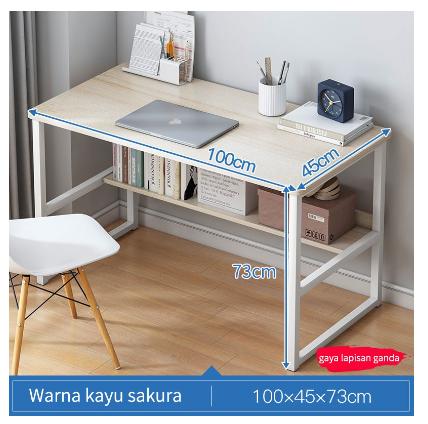 Gambar Meja Belajar Minimalis Meja Kerja Kantor Serbaguna dengan laci - Ukuran 100cm dari My Jeck Store undefined Tokopedia