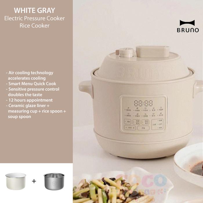 Gambar BRUNO BZK-YLG01 Japan Electric Pressure Cooker Rice Cooker 3L - WHITE 2 LINER dari CocoEmily undefined Tokopedia