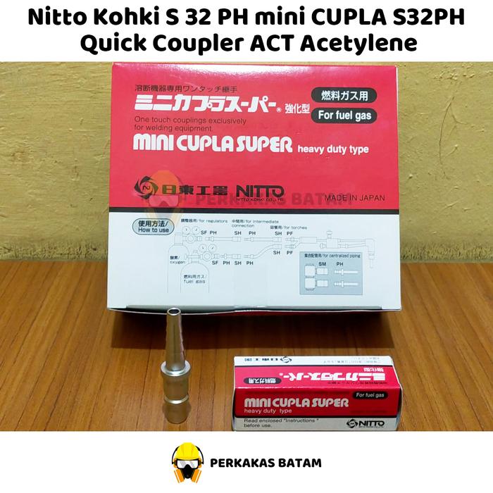Jual Nitto Kohki S 32 PH mini CUPLA S32PH Quick Coupler ACT Acetylene ...
