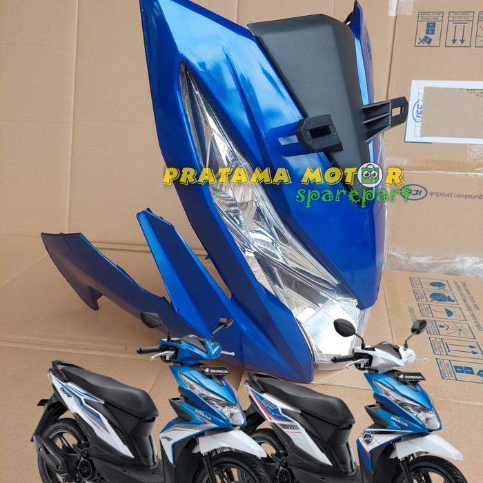 Gambar FULL SET TAMENG BODY DEPAN BEAT FI ESP ECO K81 - BEAT STREET 2016-2019 - Biru, FULL SET dari PRATAMA MOTOR SPAREPART undefined Tokopedia