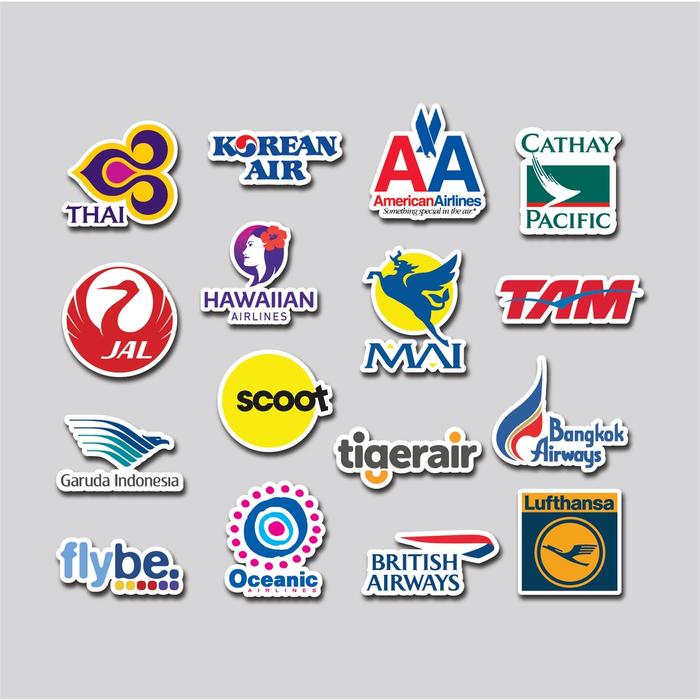 Jual Stiker Laptop Airlines Logo Murah Sticker Pack Sticker Vynil ...