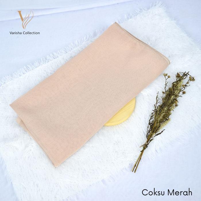 Gambar KERUDUNG PARIS POLOS VARISHA COLLECTION/HIJAB SEGI EMPAT - Coksu Merah dari Bechara Shop undefined Tokopedia