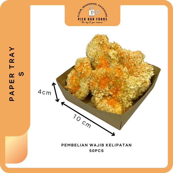Gambar Paper Tray Craft / Food Tray Dine in / Piring Kertas Laminasi - L dari Pick Our Foods Official undefined 4 Tokopedia