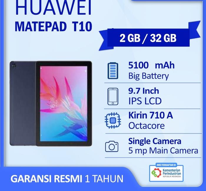 Gambar Huawei MatePad T10 9.7 Inch 2/32 GB T 10 Garansi Resmi Indonesia - T10 2/32 dari Original Cosme undefined Tokopedia