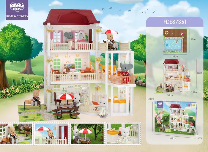 Gambar Koala Diary Sylvanian Luxury Villa Doll House mainan rumah boneka anak - Apartment dari petite.playland undefined Tokopedia