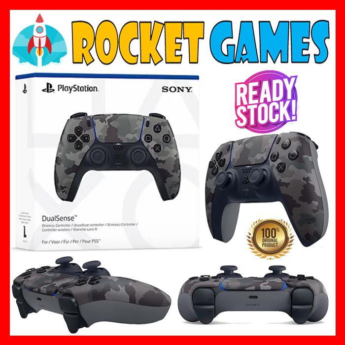 Gambar STIK PS5 DualSense GRAY CAMOUFLAGE / PS5 Controller Stick PS5 - REG JAP/EUR/USA dari Rocket Games undefined Tokopedia