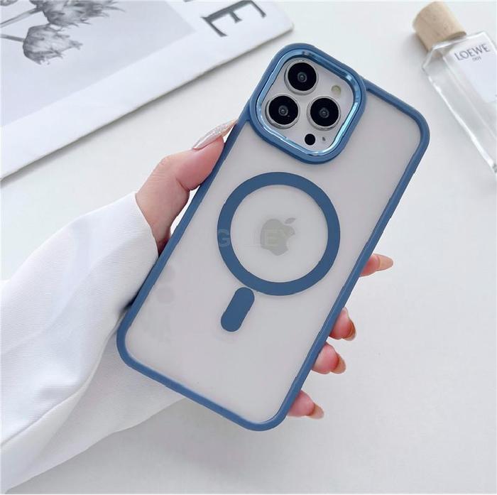 Gambar Case IPHONE XR XS MAX 11 PRO MAX Magsafe Matte Doff Chrome Metallic - MGD.PacificBlue, XR dari Case.Shop undefined Tokopedia