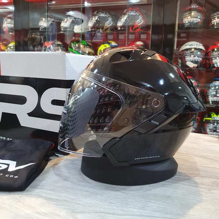 Gambar HELM RSV SV300 SOLID DOUBLE VISOR - Black dari MSC@Graha undefined Tokopedia