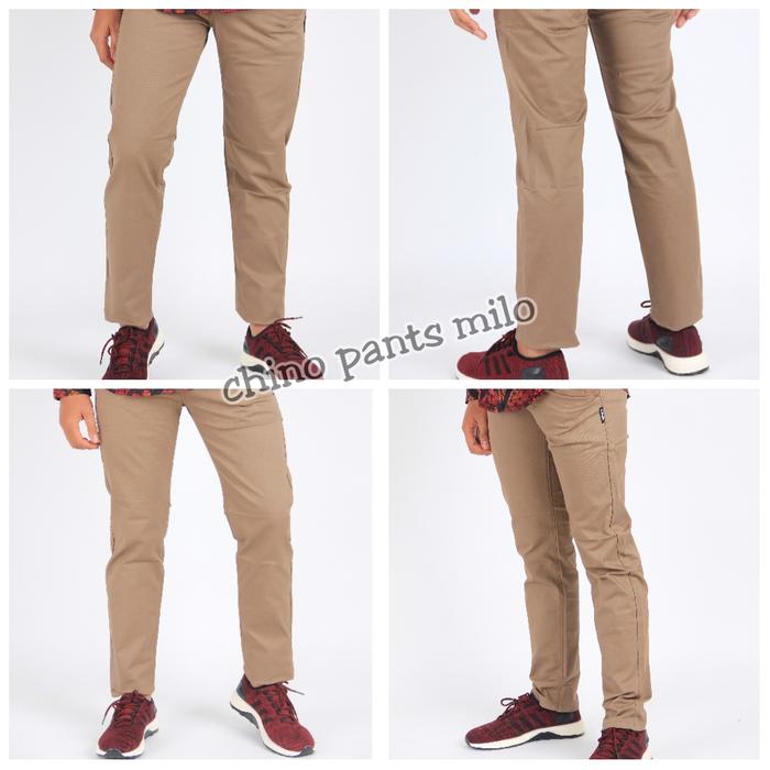 Gambar Celana Chino Panjang Pria Keren Warna Milo - Milo, 30 dari Oxo Shop undefined Tokopedia